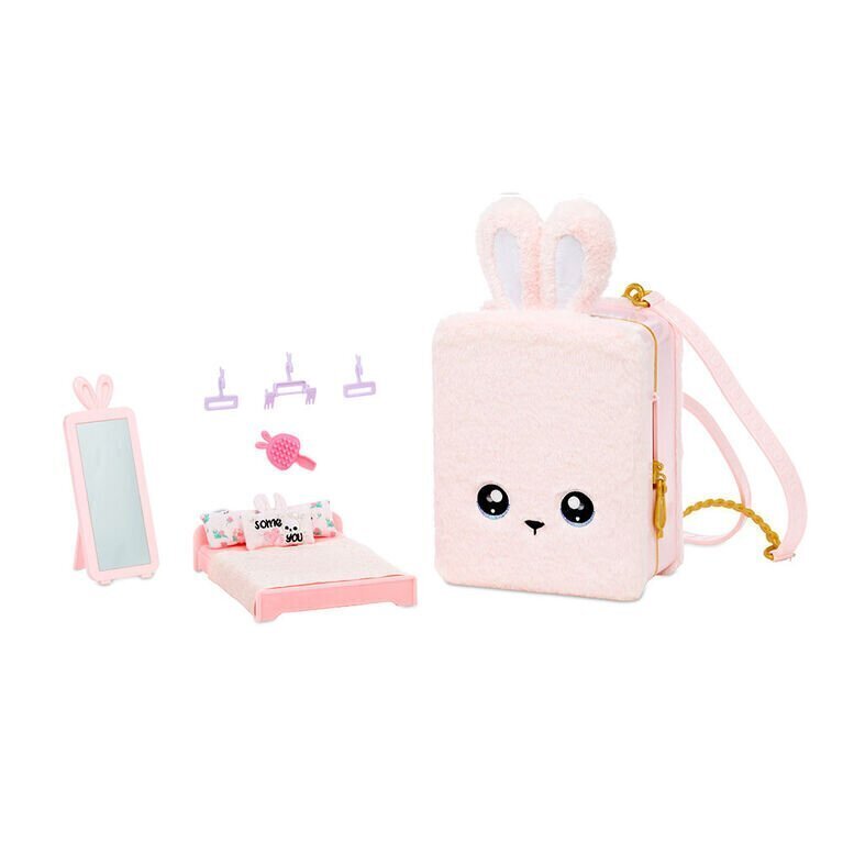 Seljakott - mängukomplekt Na! Na! Na! Surpise 3-in-1 nukuga Pink Bunny, roosa hind ja info | Tüdrukute mänguasjad | kaup24.ee