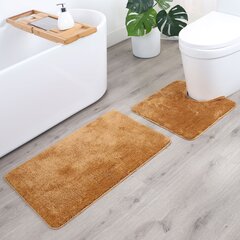 WC-poti esine vaip Benedomo, 55x55 cm, pruun цена и информация | Аксессуары для ванной комнаты | kaup24.ee