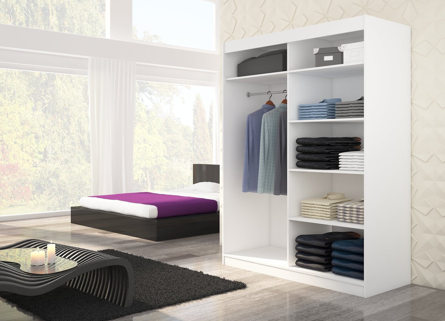 Kapp ADRK Furniture Bianco, pruun hind ja info | Kapid | kaup24.ee
