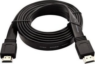Кабель V7 HDMI V7HDMI4FL-02M-BK-1E, 2 м цена и информация | Кабели и провода | kaup24.ee