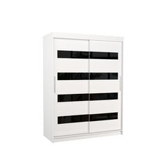Шкаф ADRK Furniture Martinez, белый/черный цена и информация | Шкафы | kaup24.ee