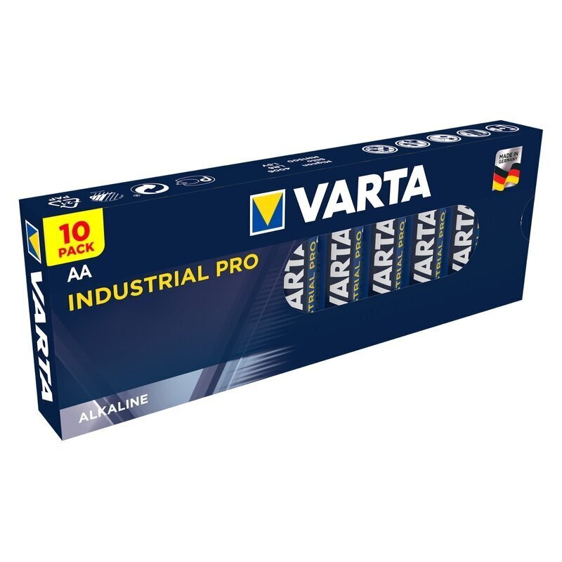 Patareid leeliselised Varta Industrial PRO AA (10 tk) hind ja info | Patareid | kaup24.ee