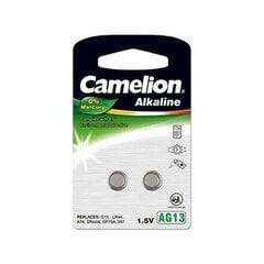 Camelion patareid Alkaline Button celles 1.5 V, AG13/LR44/357, 2 tk hind ja info | Camelion Mobiiltelefonid, foto-, videokaamerad | kaup24.ee