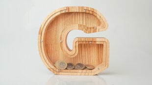 Деревянная копилка буква «G» цена и информация | Оригинальные копилки | kaup24.ee