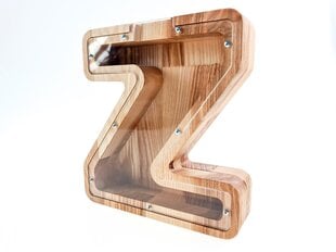 Деревянная копилка буква «Z» цена и информация | Оригинальные копилки | kaup24.ee