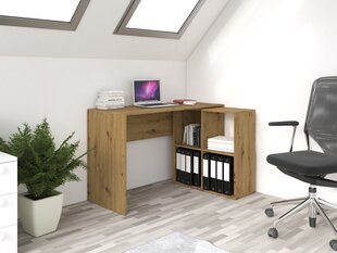 Письменный стол Plus с полкой, коричневый цена и информация | Компьютерные, письменные столы | kaup24.ee