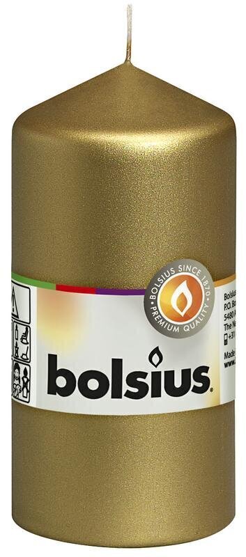 Silindrilised küünlad Bolsius, 12x6 cm hind ja info | Küünlad, küünlajalad | kaup24.ee