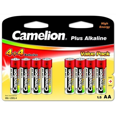 Camelion patareid Plus Alkaline, 1.5 V, AA/LR06, 8 tk hind ja info | Patareid | kaup24.ee