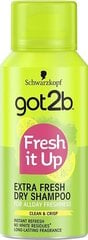 Kuivšampoon Schwarzkopf Got2b Extra Fresh, 100 ml цена и информация | Шампуни | kaup24.ee