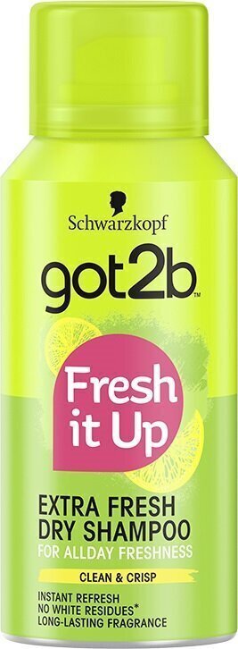 Kuivšampoon Schwarzkopf Got2b Extra Fresh, 100 ml hind ja info | Šampoonid | kaup24.ee