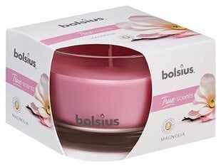 Ароматическая свеча Bolsius True Scents, 6,3x9 см, магнолия цена и информация | Подсвечники, свечи | kaup24.ee