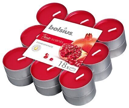 Lõhnaküünalde komplekt Bolsius True Scents Pomegranate, 18 tk hind ja info | Küünlad, küünlajalad | kaup24.ee