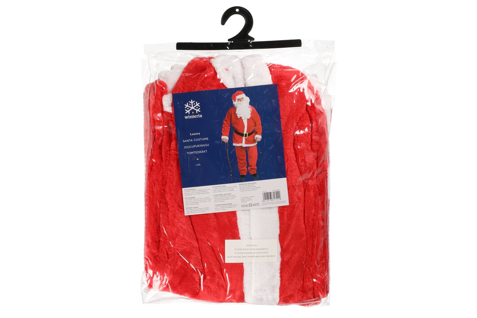 Jõuluvana kostüüm Winteria, 4 osaline hind ja info | Karnevali kostüümid | kaup24.ee