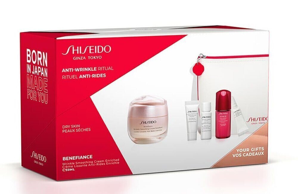 Kosmeetikakomplekt Shiseido kuivale nahale Anti-Wrinkle Ritual hind ja info | Näokreemid | kaup24.ee