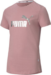 Puma Pluus Ess + Tee Pink цена и информация | Рубашки для девочек | kaup24.ee