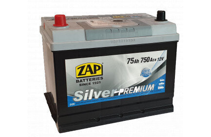 Aku ZAP Silver Premium Jap (-+) 75Ah 750A hind ja info | Akud | kaup24.ee