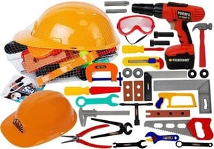 Набор инструментов со шлемом, дрелью и винтами Lean Toys Tools цена и информация | Игрушки для мальчиков | kaup24.ee