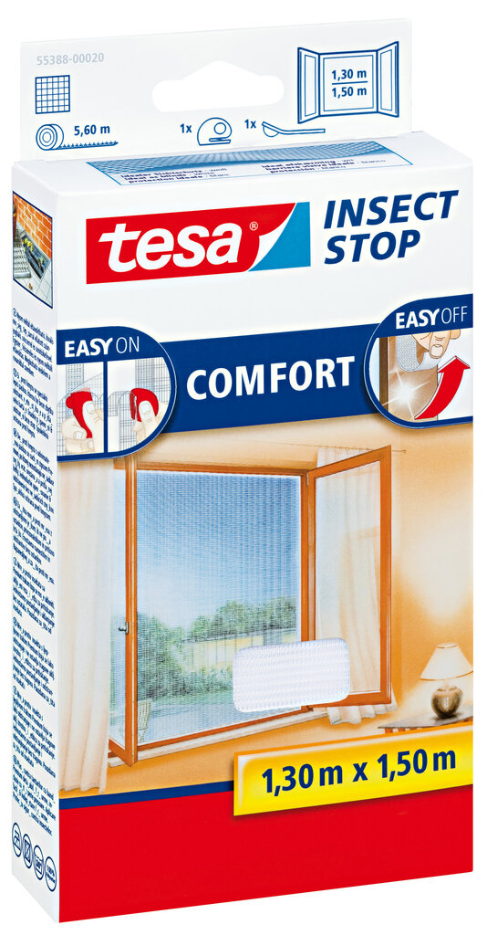 Kaitsevõrk TESA COMFORT valge 1,3 x1, 5m цена и информация | Sääsevõrgud, putukavõrgud | kaup24.ee