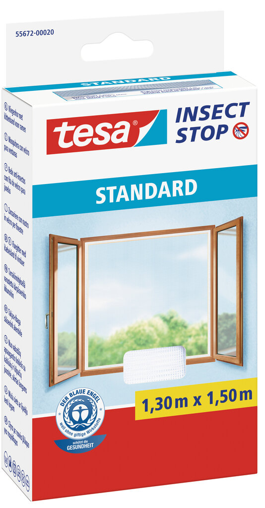 Sääsevõrk aknale TESA STANDARD valge 1,3x1,5 m hind ja info | Sääsevõrgud, putukavõrgud | kaup24.ee