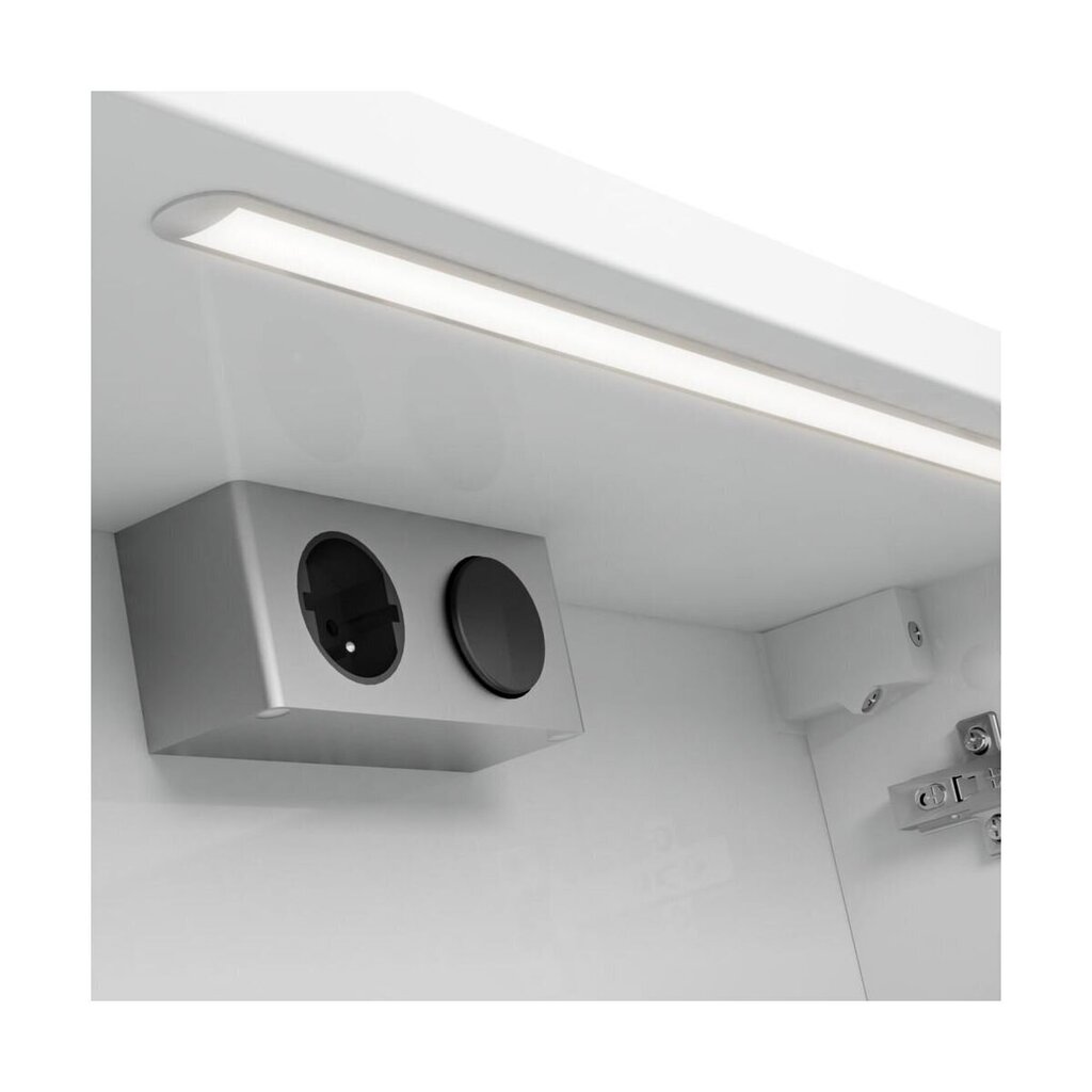 Vannitoakapp peegliga Sensea Storm LED 60 1D, valge hind ja info | Vannitoakapid | kaup24.ee
