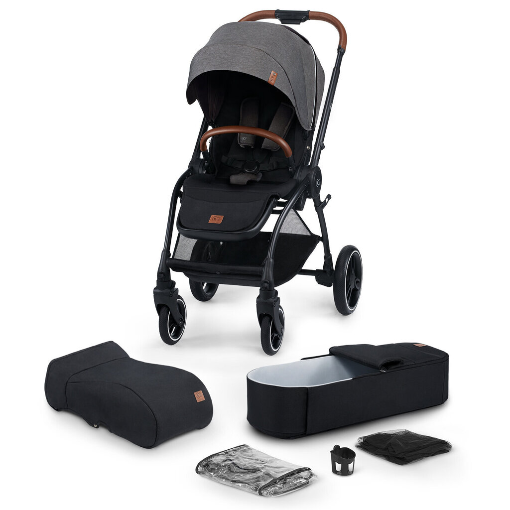 Universaalne käru Kinderkraft Evolution Cocoon 2in1, Platinum Grey hind ja info | Vankrid, jalutuskärud | kaup24.ee