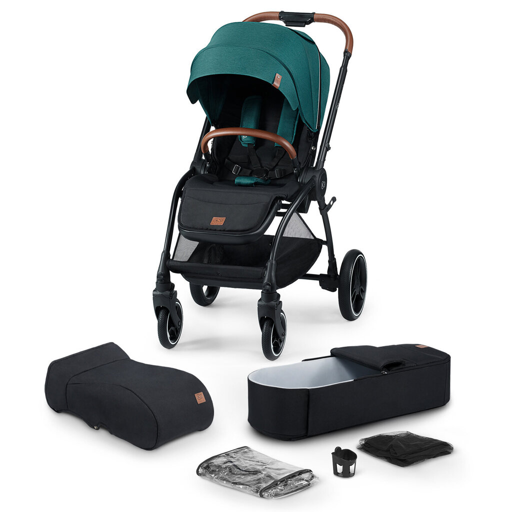 Universaalne käru Kinderkraft Evolution Cocoon 2in1, Midnight Green hind ja info | Vankrid, jalutuskärud | kaup24.ee