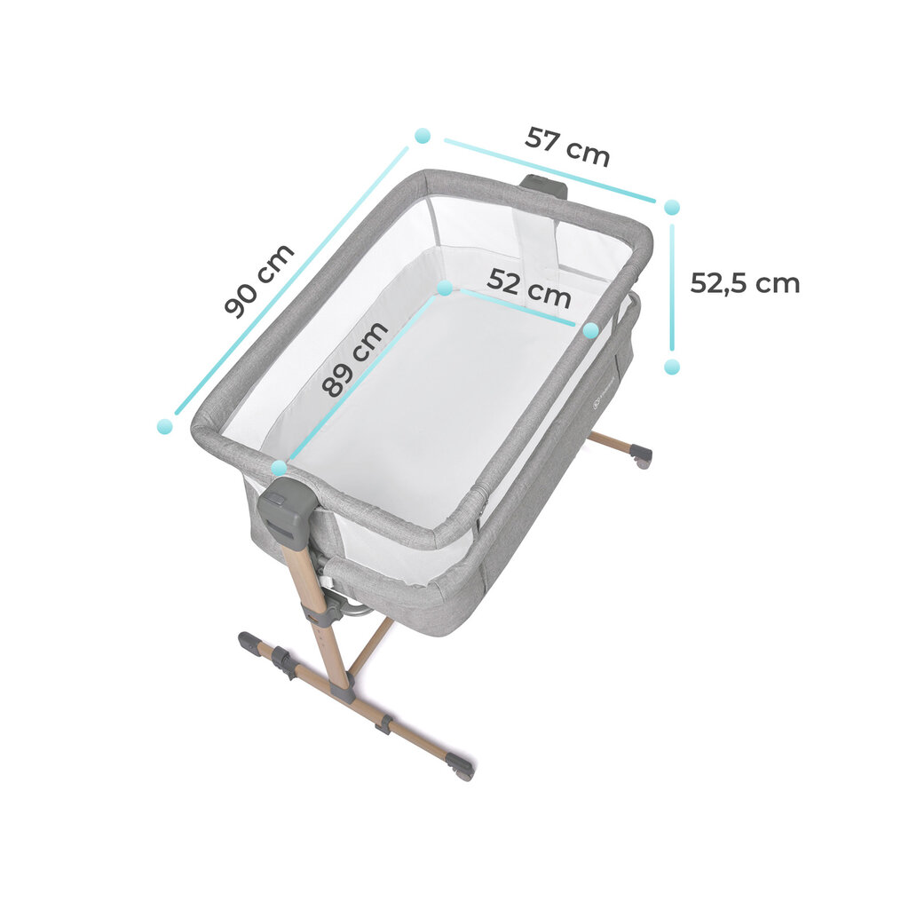 Võrevoodi Kinderkraft Neste Air, Grey light melange hind ja info | Reisivoodid, mänguaedikud | kaup24.ee