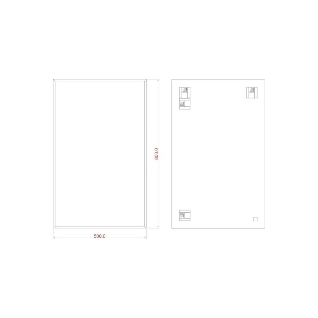 Peegel Dubiel Vitrum Rectangular, 50x80 cm, hõbedane värv hind ja info | Peeglid | kaup24.ee
