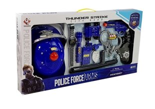 Politseikomplekt kiivri ja vilkuva, heli kiirgava valgusega hind ja info | Poiste mänguasjad | kaup24.ee
