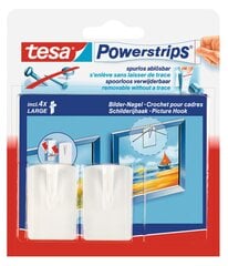 Tesa крючки для картин PowerStrips 2 шт. цена и информация | Аксессуары для ванной комнаты | kaup24.ee