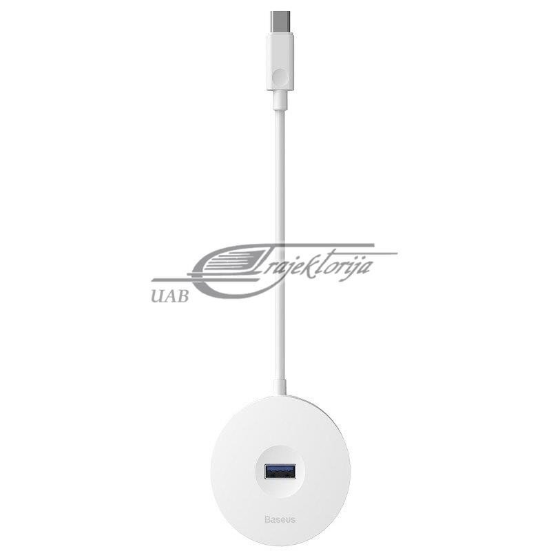 Hub USB-C 4w1 Baseus 15cm Valge hind ja info | USB jagajad, adapterid | kaup24.ee