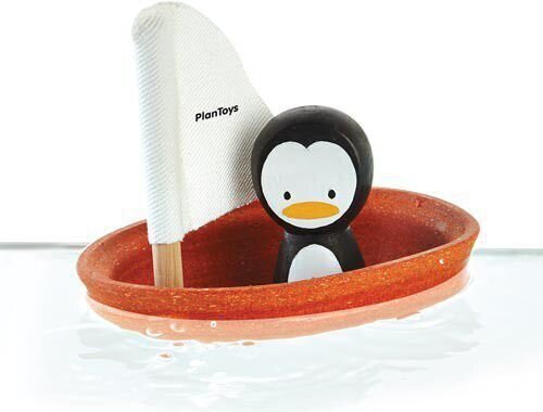 Mänguasi PlanToys Sailing Boat Penguin цена и информация | Imikute mänguasjad | kaup24.ee