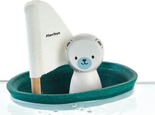 Mänguasi PlanToys Sailing Boat-Polar Bear hind ja info | Imikute mänguasjad | kaup24.ee