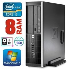 Компьютер HP 8100 Elite SFF i5-750 8GB 960SSD+2TB NVS295 DVD WIN7Pro [refurbished] цена и информация | Стационарные компьютеры | kaup24.ee