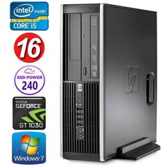 HP 8100 Elite SFF i5-750 16GB 240SSD GT1030 2GB DVD WIN7Pro hind ja info | Lauaarvutid | kaup24.ee