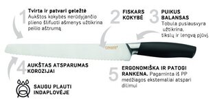 Нож для хлеба Fiskars FF + цена и информация | Ножи и аксессуары для них | kaup24.ee