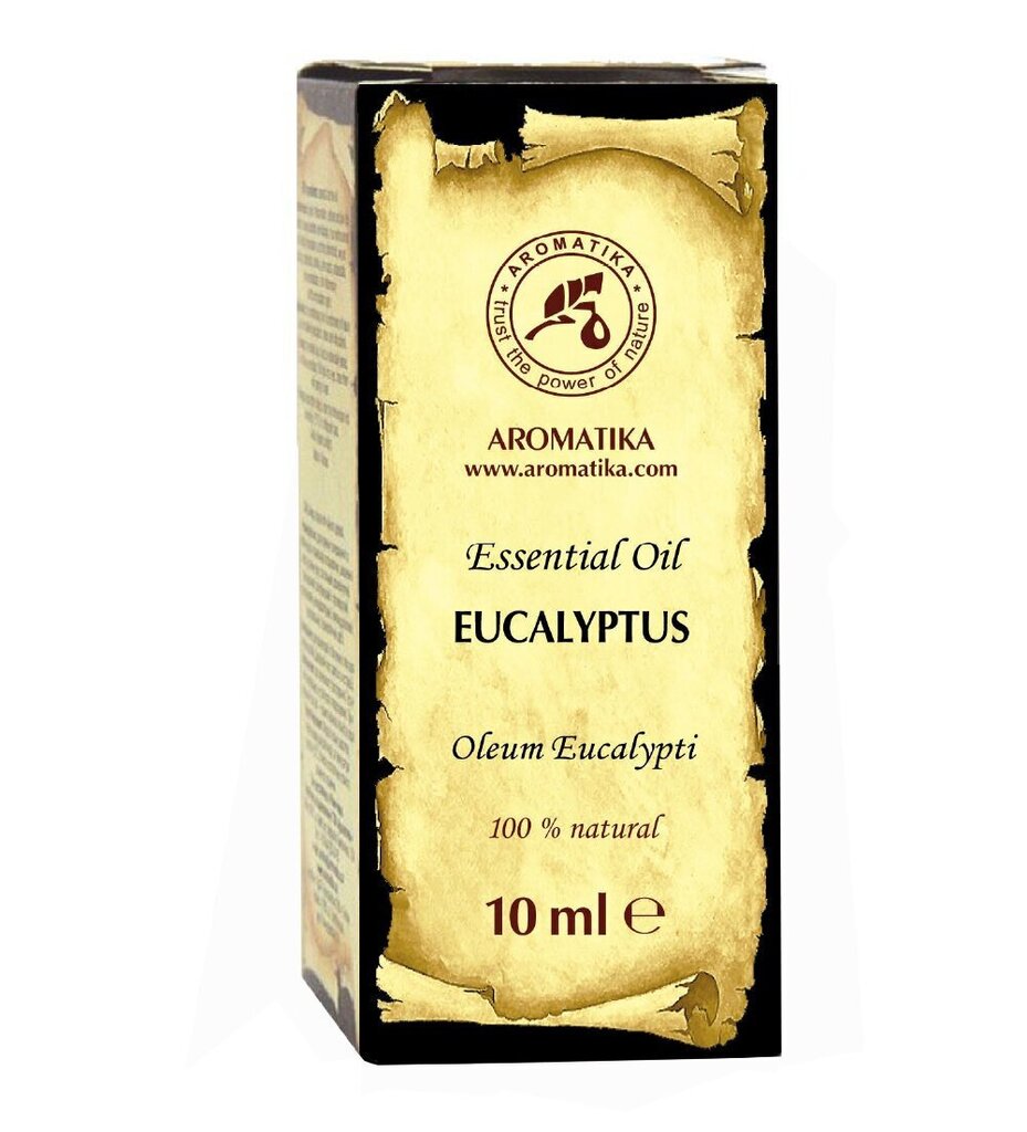 Naturaalne eeterlik eukalüptiõli Aromatika, 10 ml hind ja info | Eeterlikud ja kosmeetilised õlid | kaup24.ee