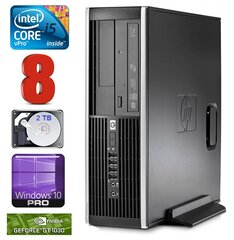 HP 8100 Elite SFF i5-650 8GB 2TB GT1030 2GB DVD WIN10Pro hind ja info | Lauaarvutid | kaup24.ee