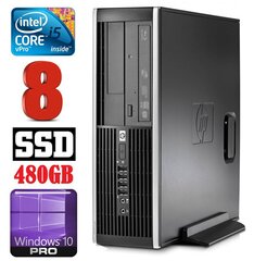 HP 8100 Elite SFF i5-650 8GB 480SSD DVD WIN10Pro hind ja info | Lauaarvutid | kaup24.ee