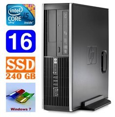 HP 8100 Elite SFF i5-650 16GB 240SSD DVD WIN7Pro hind ja info | Lauaarvutid | kaup24.ee