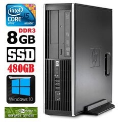 HP 8100 Elite SFF i5-650 8GB 480SSD GT1030 2GB DVD WIN10 цена и информация | Стационарные компьютеры | kaup24.ee