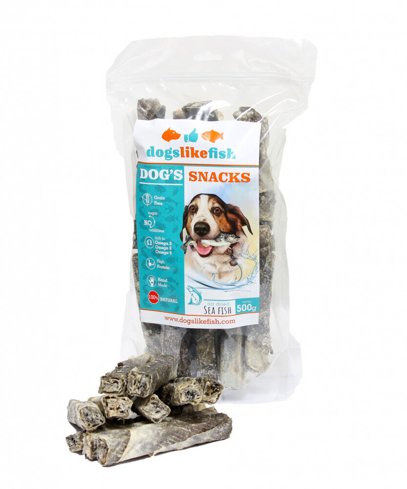 Dogslikefish koeramaius sticks hakitud tursast 500g hind ja info | Maiustused koertele | kaup24.ee