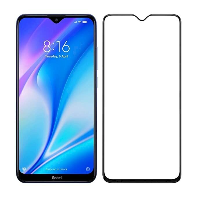 Fusion Full Glue 5D karastatud klaas, kaetud raamiga Xiaomi Redmi 8 / 8A must hind ja info | Ekraani kaitsekiled | kaup24.ee