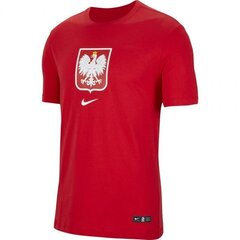 Мужская спортивная футболка Nike Poland TEE Evergreen Crest M CU9191 611, 54241, красная цена и информация | Мужская спортивная одежда | kaup24.ee