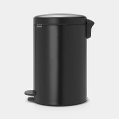 Pedaaliga prügikast, NewIcon, 20l, must matt, Brabantia цена и информация | Мусорные баки | kaup24.ee