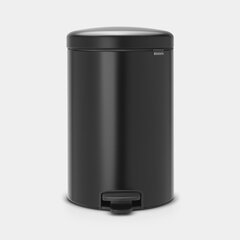 Pedaaliga prügikast, NewIcon, 20l, must matt, Brabantia цена и информация | Мусорные баки | kaup24.ee