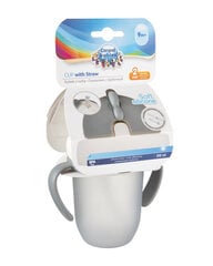Pudel silikoonist kõrrega Canpol Babies Matt 210 ml, 9 kuud.+, 56/522, grey hind ja info | Lutipudelid ja aksessuaarid | kaup24.ee