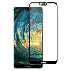 Fusion Full Glue 5D karastatud klaas täielikult kaetud raamiga Huawei P20 Lite must hind ja info | Ekraani kaitsekiled | kaup24.ee