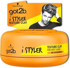 Глина для укладки волос Schwarzkopf Got2b iStylers 75 мл цена и информация | Средства для укладки волос | kaup24.ee