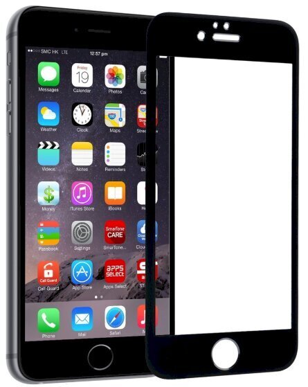 Fusion Full Glue 5D karastatud klaas, kaetud raamiga Apple iPhone 6 / 6S must цена и информация | Ekraani kaitsekiled | kaup24.ee